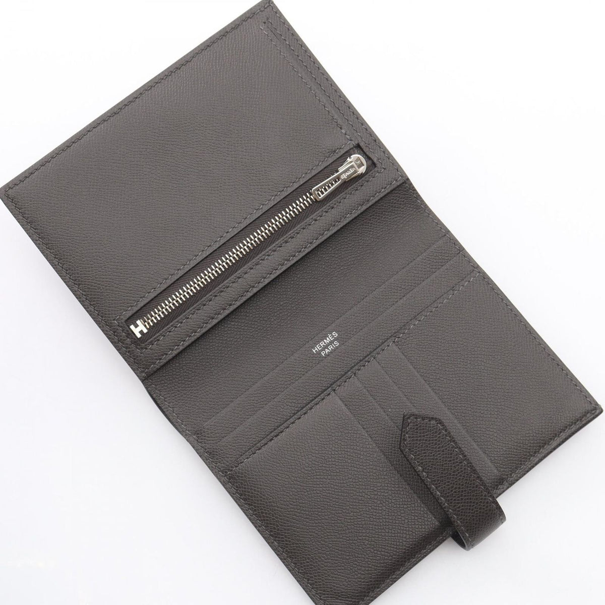 Hermes Bifold Wallet Bearn Compact Ardoise — view 3