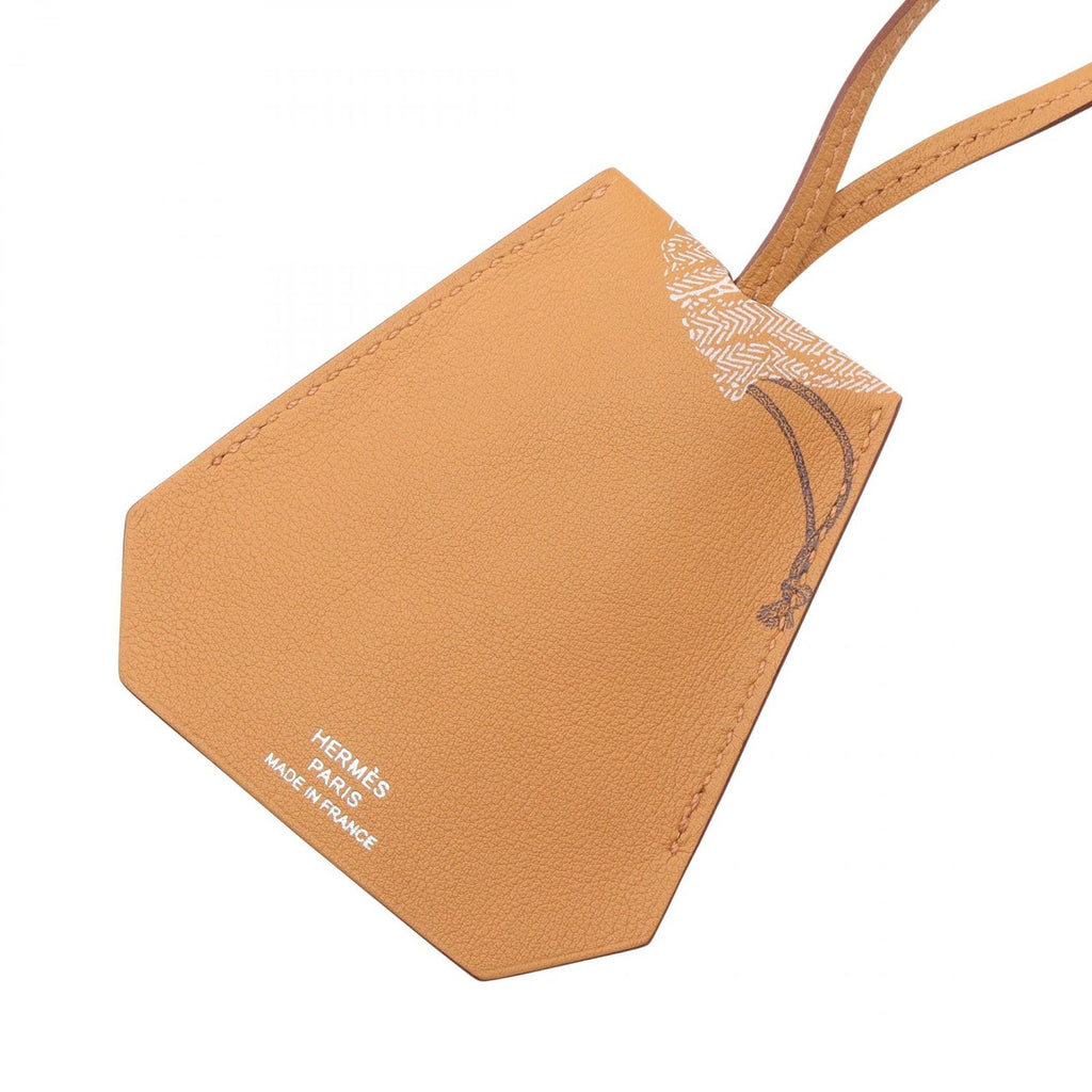 Hermes Necklace Clochette in and Out with Key Ring Brown Leather — view 2