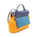 Hermes Handbag Herbag Zip PM Jaune D'or Blue Izmir PM Retourne Izumi — view 2