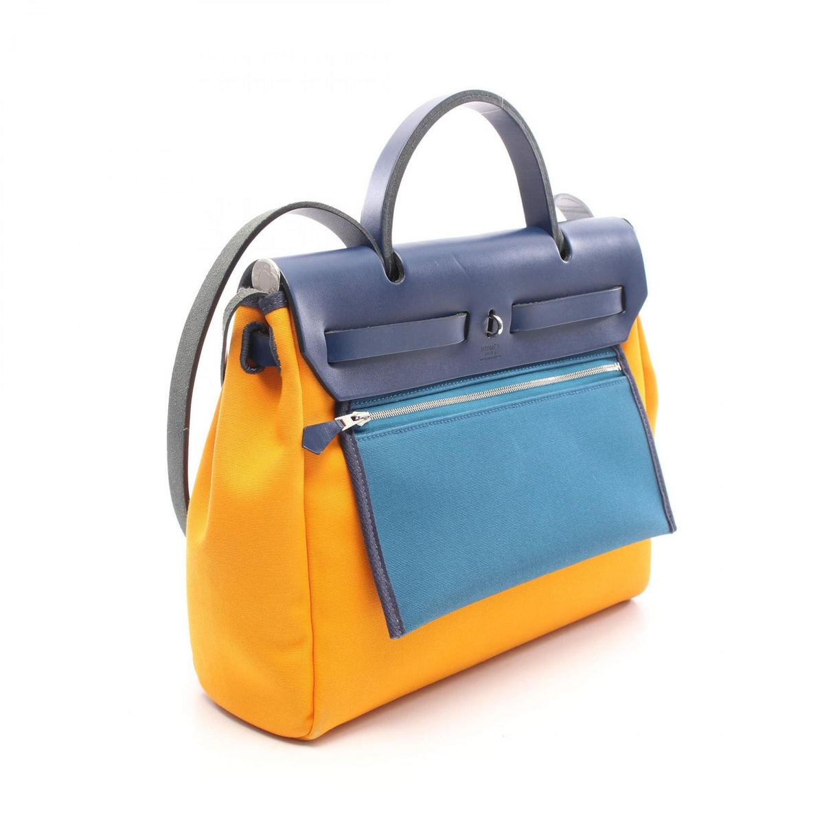 Hermes Handbag Herbag Zip PM Jaune D'or Blue Izmir PM Retourne Izumi — view 2