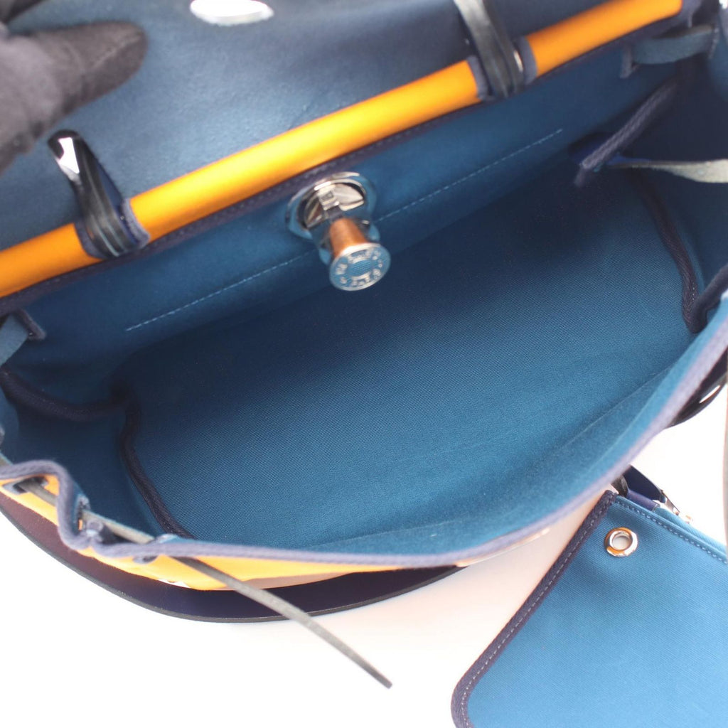 Hermes Handbag Herbag Zip PM Jaune D'or Blue Izmir PM Retourne Izumi — view 3