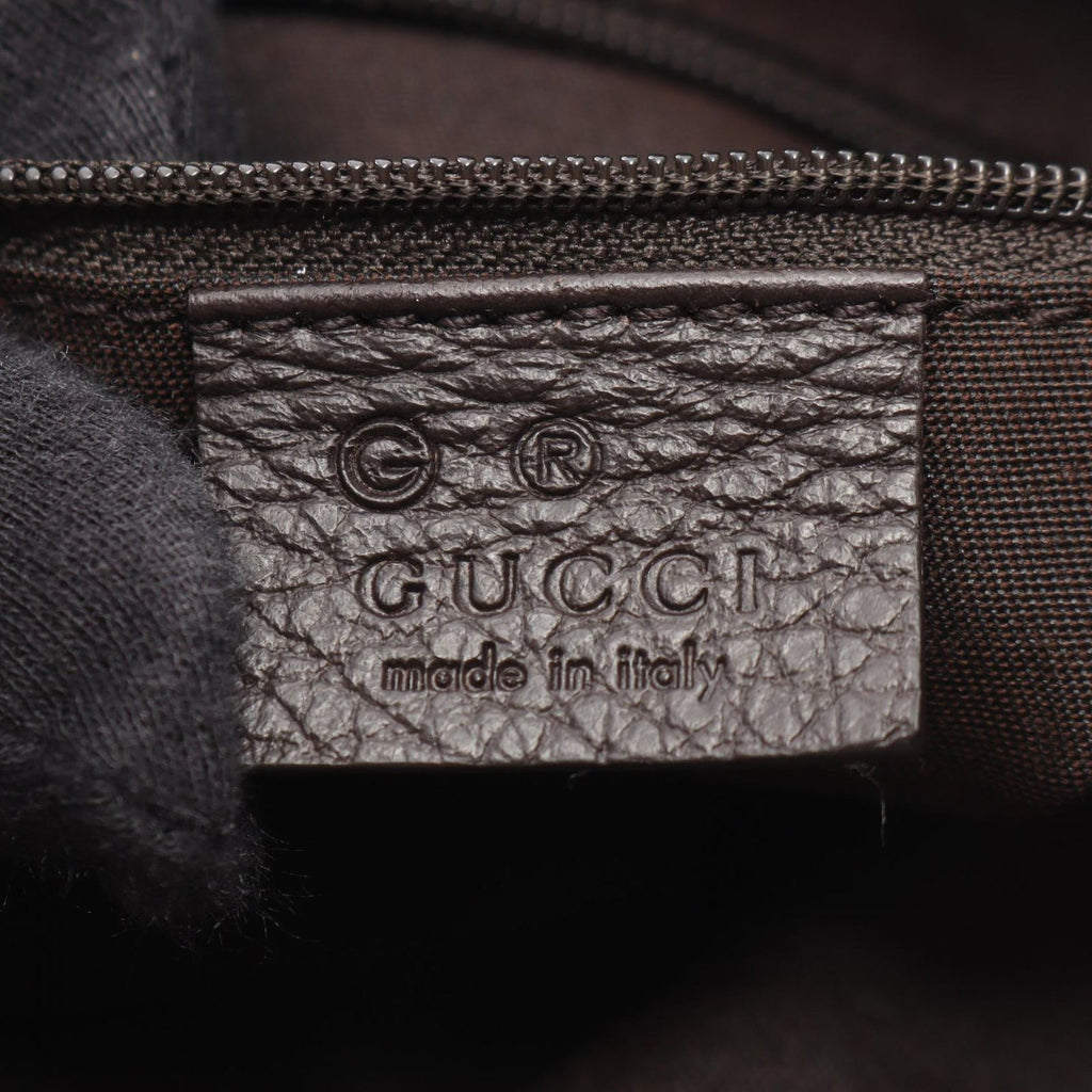 Gucci Shoulder Bag GG Pattern Brown Dark Canvas Leather Abbey — view 4