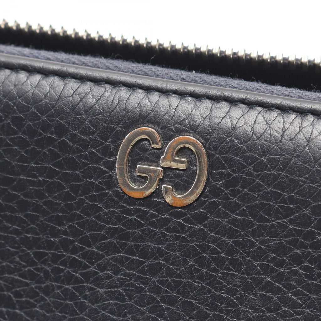 Gucci Round Wallet GG Metal Navy Leather — view 7