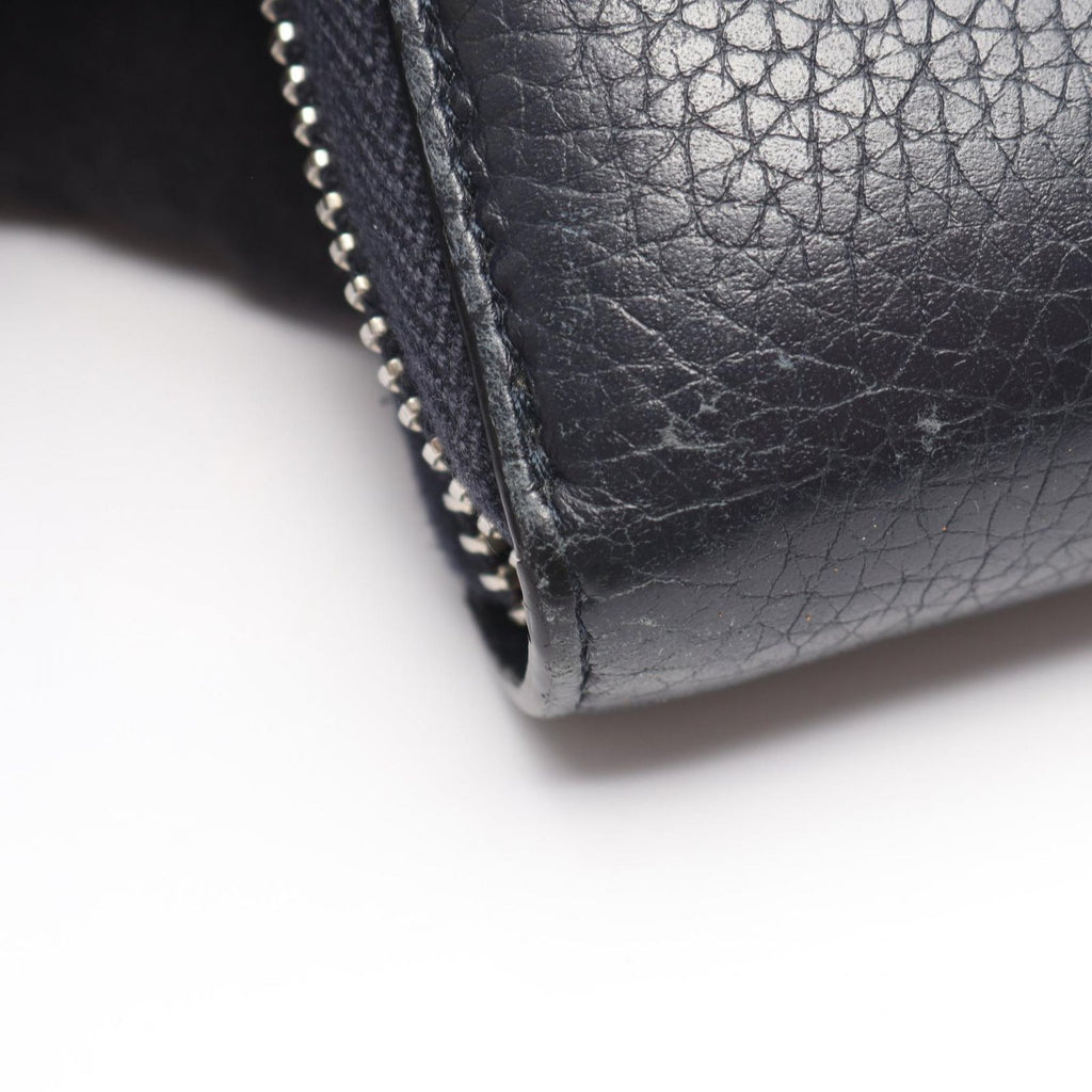 Gucci Round Wallet GG Metal Navy Leather — view 8