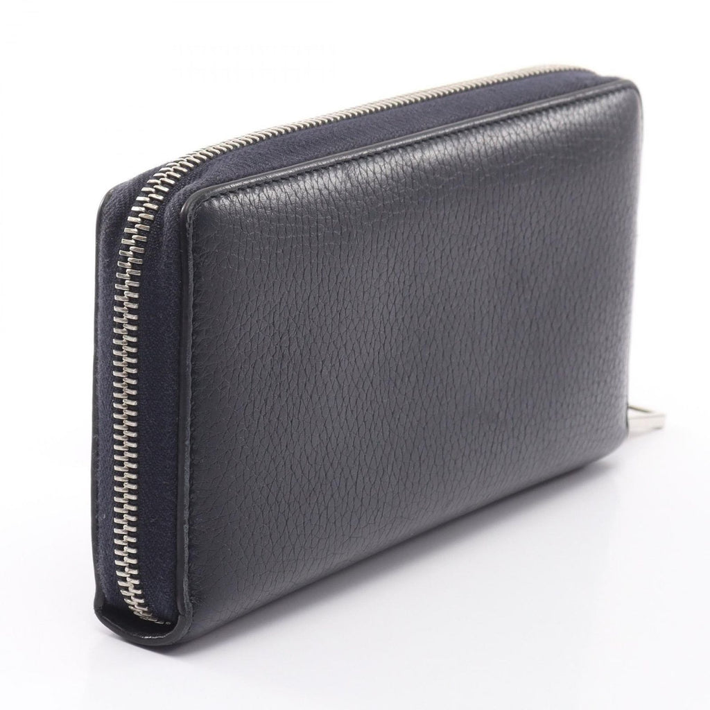 Gucci Round Wallet GG Metal Navy Leather — view 2