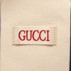 Gucci Tote Bag Ouroboros Ivory Navy Red Canvas Square — view 4