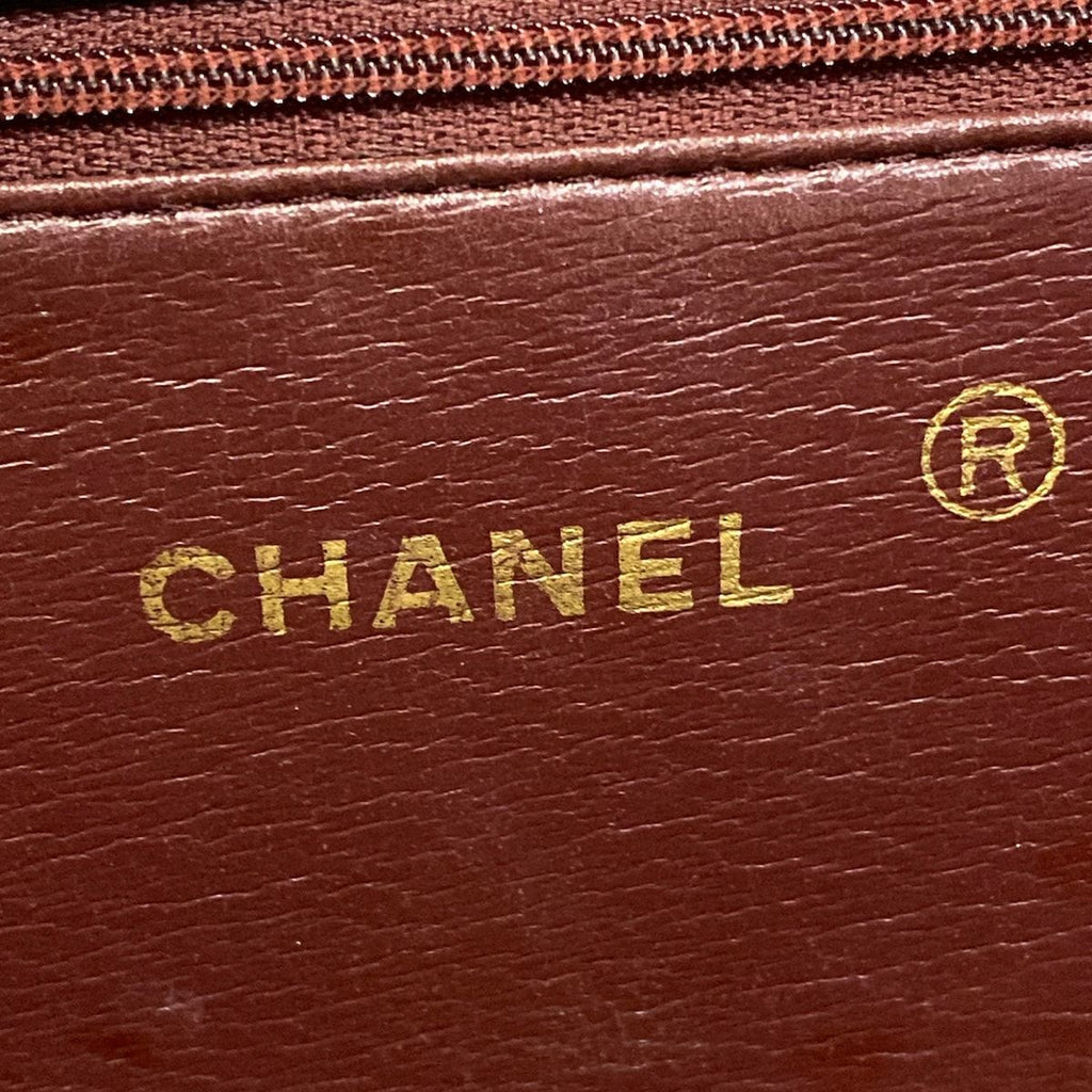 Chanel Shoulder Bag Quilted Black Chain Gold Push Lock Flap Lambskin — view 8