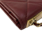 Chanel Wallet Quilted Trendy CC Bordeaux Chain Gold Lambskin Shoulder Bag — view 8