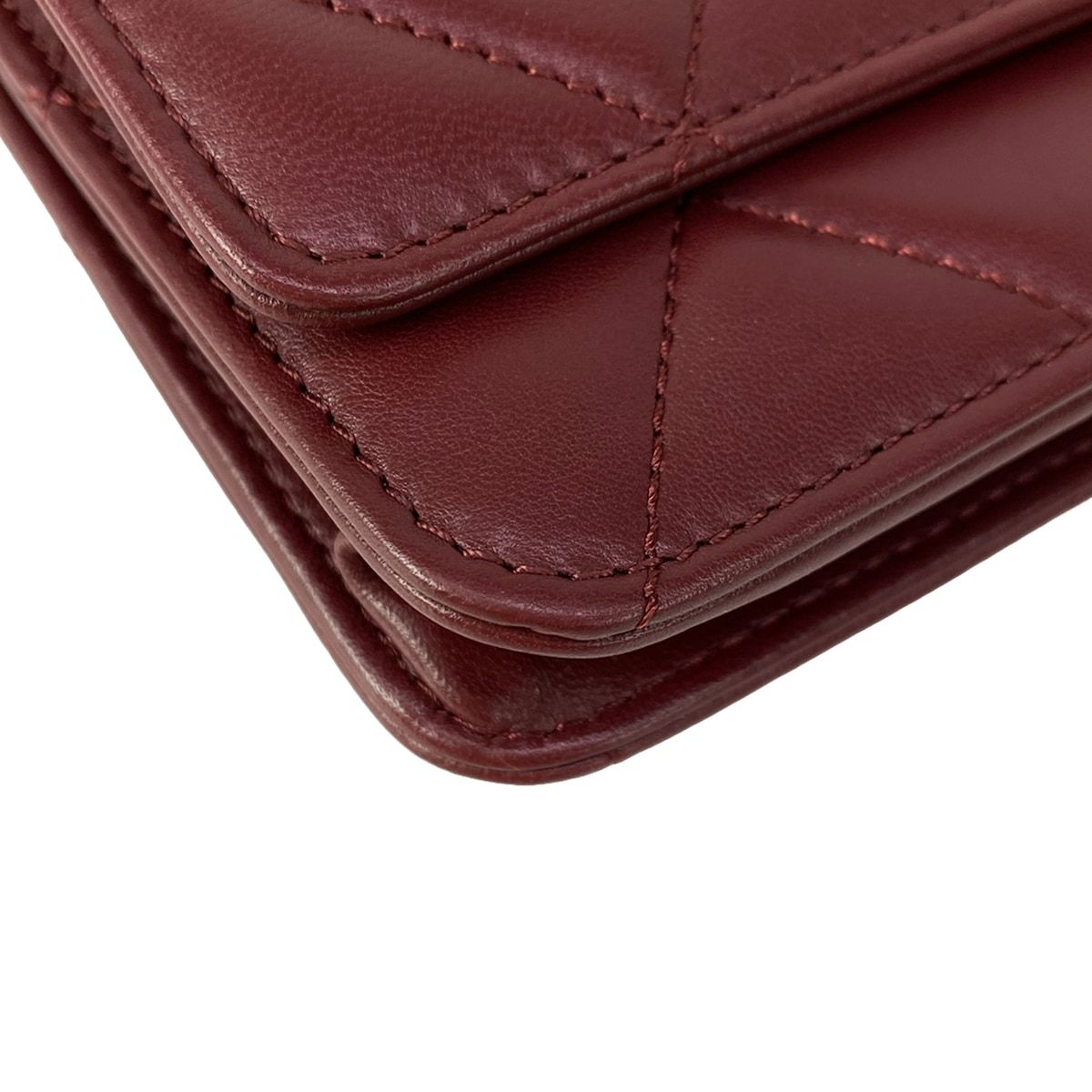 Chanel Wallet Quilted Trendy CC Bordeaux Chain Gold Lambskin Shoulder Bag — view 7