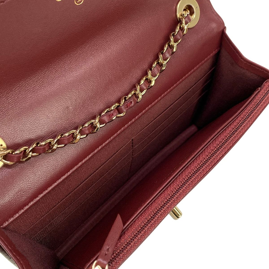 Chanel Wallet Quilted Trendy CC Bordeaux Chain Gold Lambskin Shoulder Bag — view 4