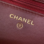 Chanel Wallet Quilted Trendy CC Bordeaux Chain Gold Lambskin Shoulder Bag — view 6