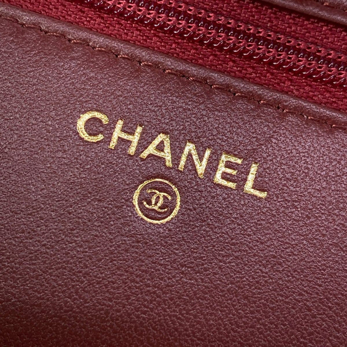 Chanel Wallet Quilted Trendy CC Bordeaux Chain Gold Lambskin Shoulder Bag — view 6