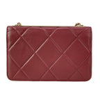 Chanel Wallet Quilted Trendy CC Bordeaux Chain Gold Lambskin Shoulder Bag — view 2
