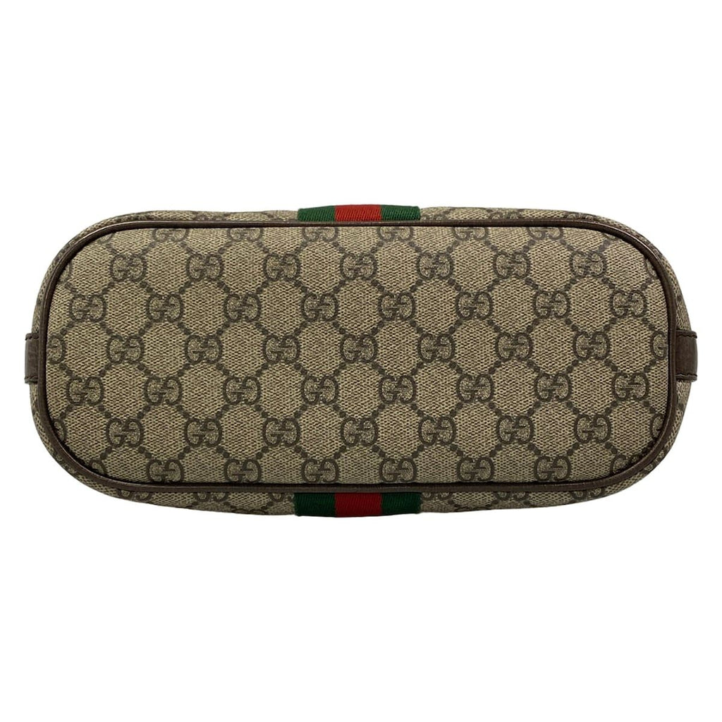 Gucci Shoulder Bag Ophidia Beige Dark Brown Leather — view 5