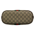 Gucci Shoulder Bag Ophidia Beige Dark Brown Leather — view 5