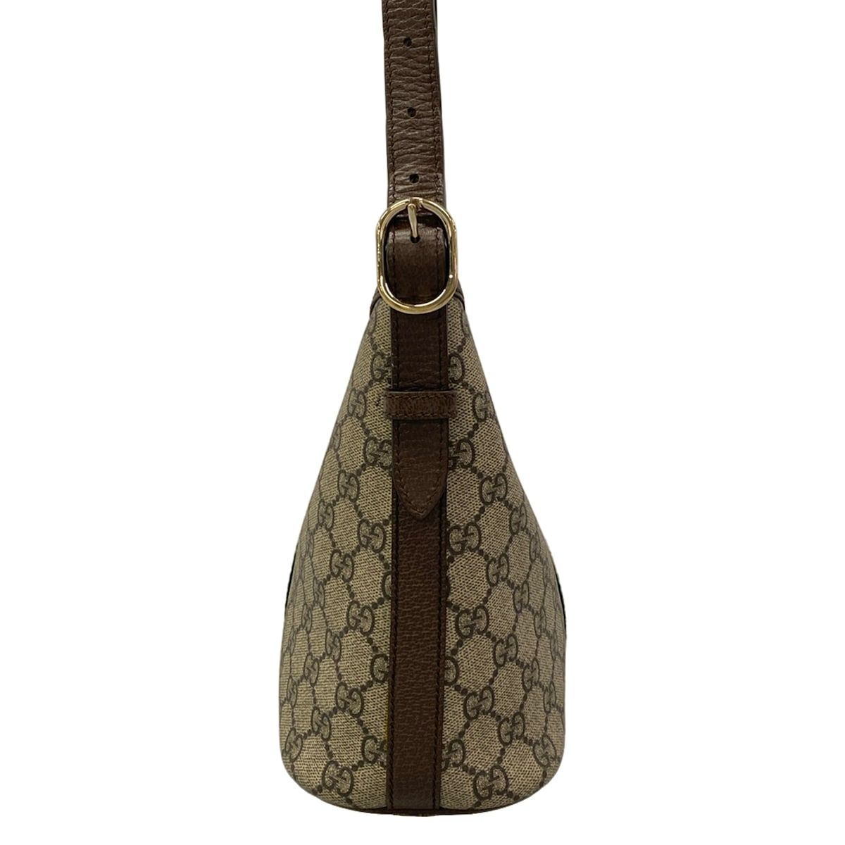 Gucci Shoulder Bag Ophidia Beige Dark Brown Leather — view 2