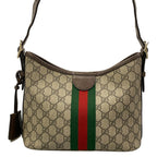 Gucci Shoulder Bag Ophidia Beige Dark Brown Leather — view 3