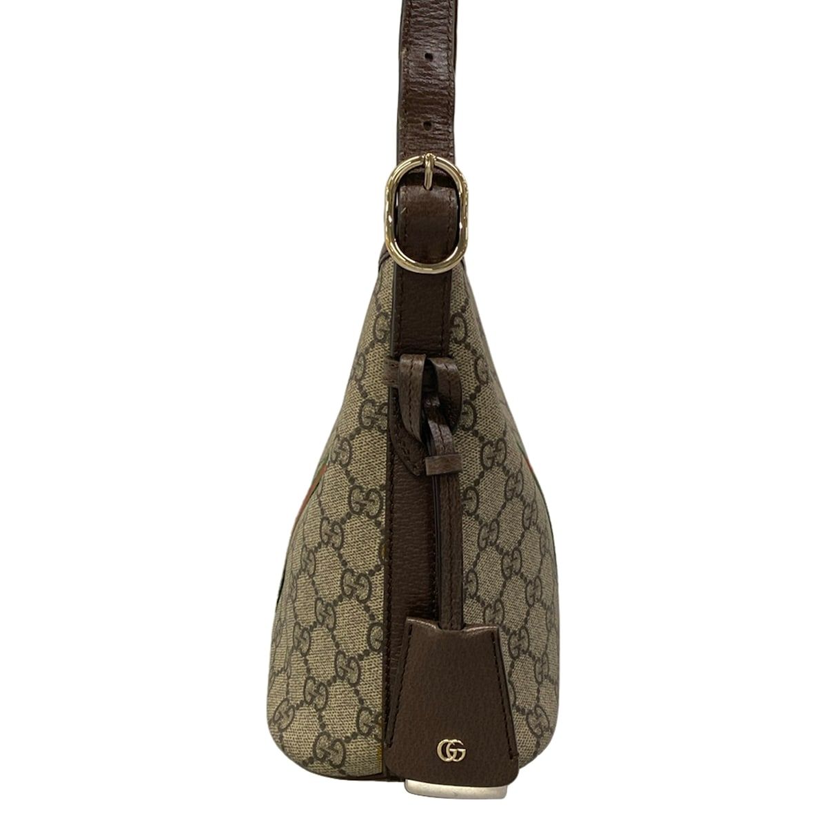 Gucci Shoulder Bag Ophidia Beige Dark Brown Leather — view 4