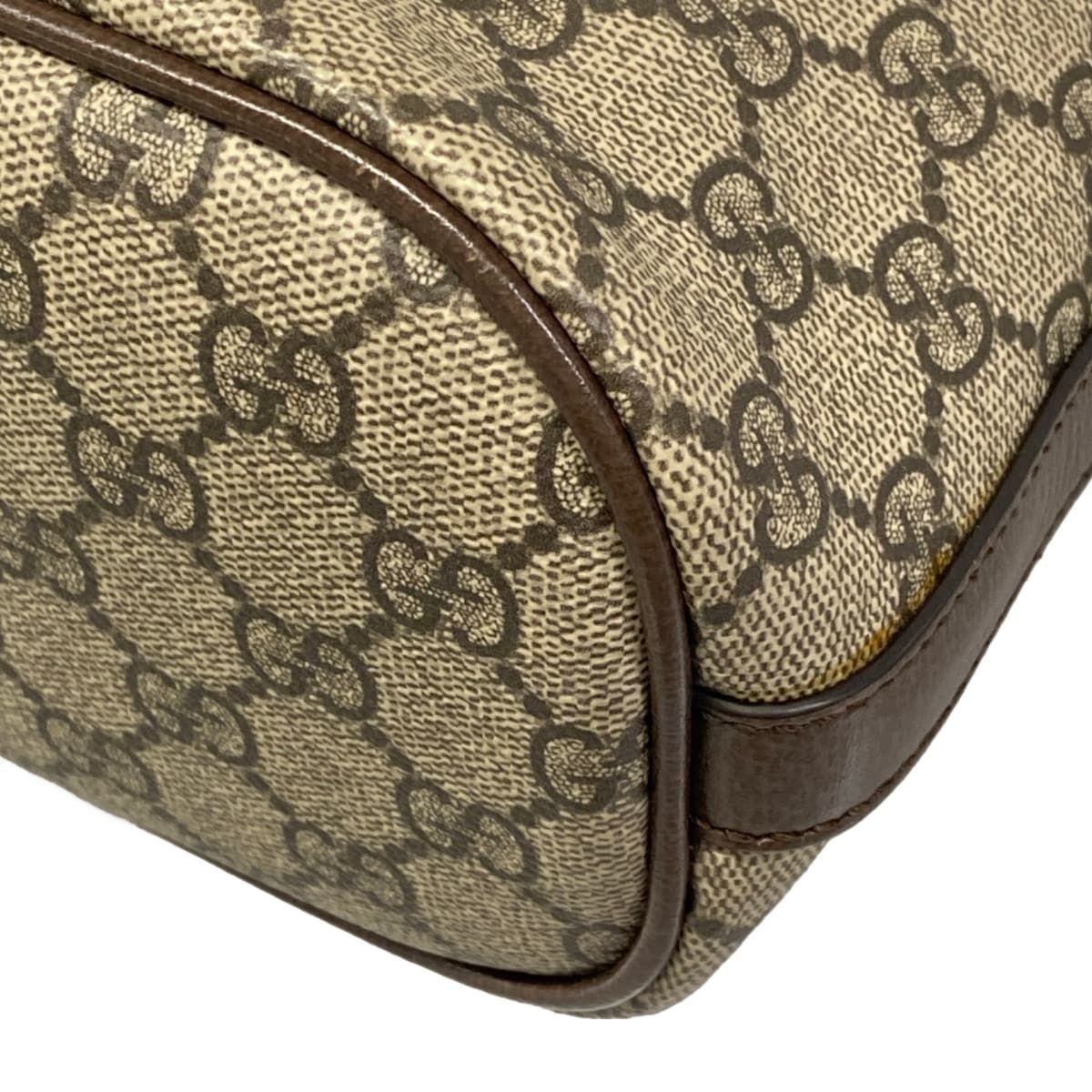 Gucci Shoulder Bag Ophidia Beige Dark Brown Leather — view 6