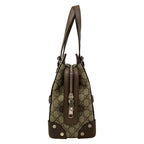 Gucci Handbag Beige Dark Brown Leather — view 2