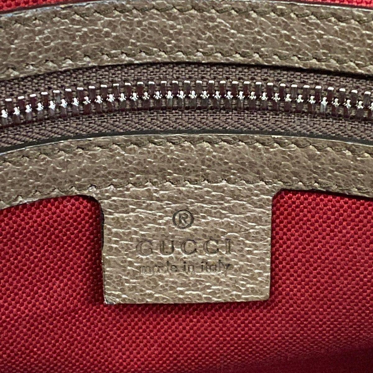 Gucci Handbag Beige Dark Brown Leather — view 8