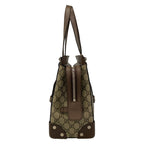 Gucci Handbag Beige Dark Brown Leather — view 4