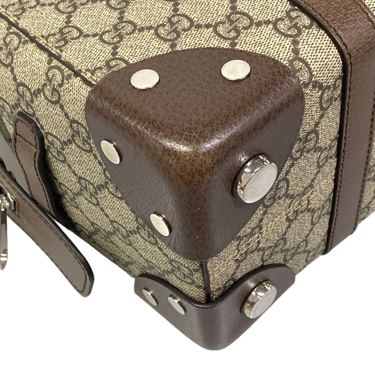 Gucci Handbag Beige Dark Brown Leather — view 6