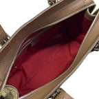 Gucci Handbag Beige Dark Brown Leather — view 7