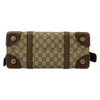 Gucci Handbag Beige Dark Brown Leather — view 5