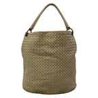Bottega Veneta Shoulder Bag Intrecciato Greige Leather — view 3