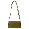 Bottega Veneta Shoulder Bag Intrecciato Khaki Leather