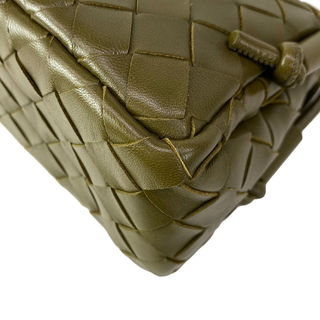 Bottega Veneta Shoulder Bag Intrecciato Khaki Leather — view 8
