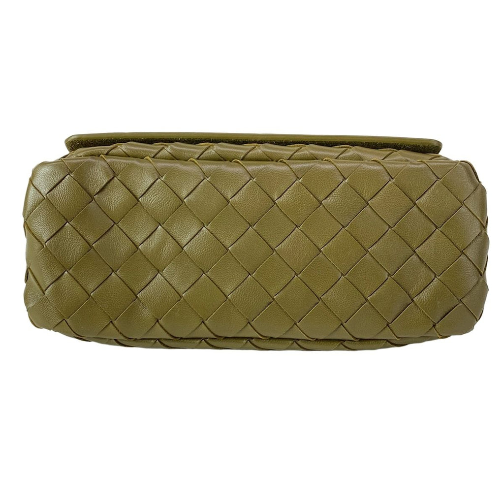 Bottega Veneta Shoulder Bag Intrecciato Khaki Leather — view 5
