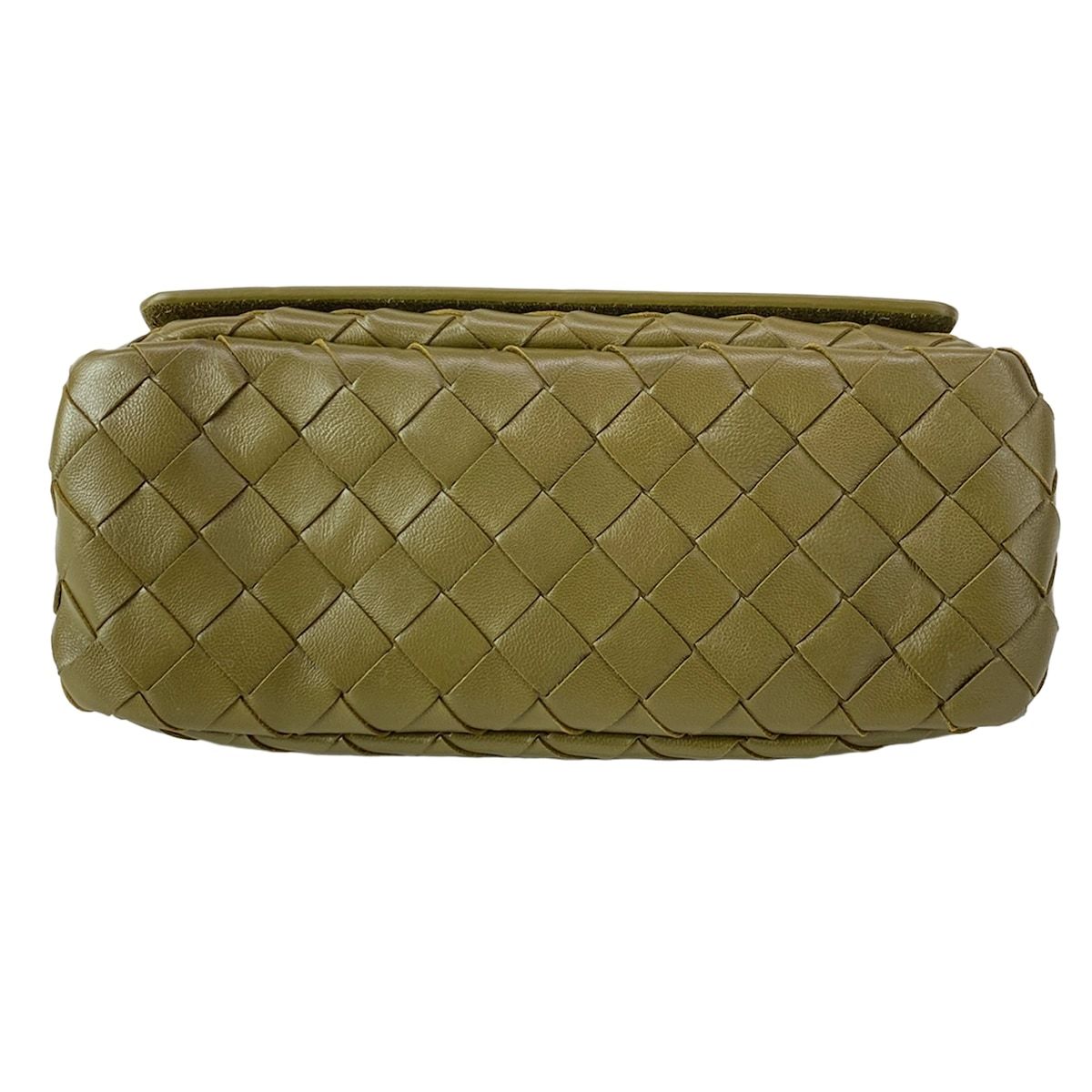 Bottega Veneta Shoulder Bag Intrecciato Khaki Leather — view 5