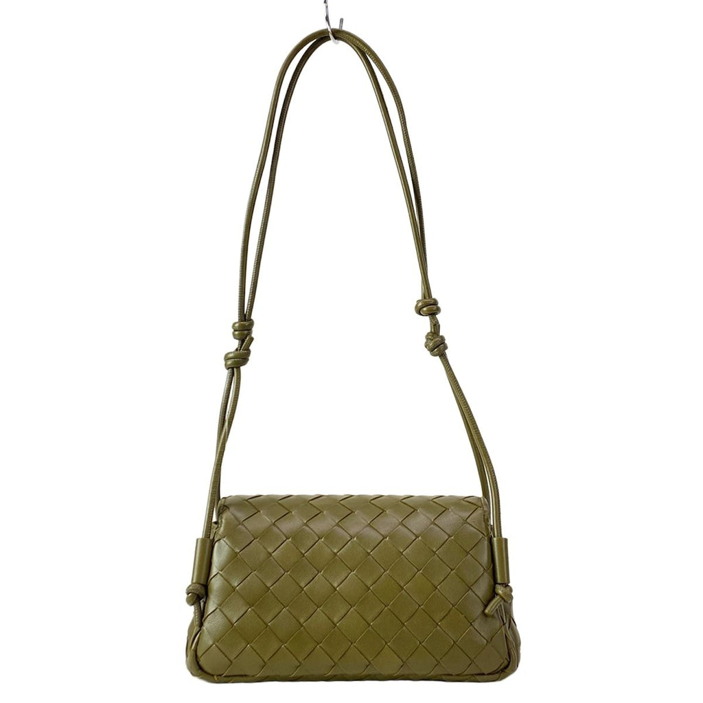 Bottega Veneta Shoulder Bag Intrecciato Khaki Leather — view 3