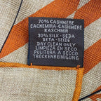 Hermes Shawl Carre 140 Beige Orange Multi Grand Theater Nouveau Cashmere Silk — view 3