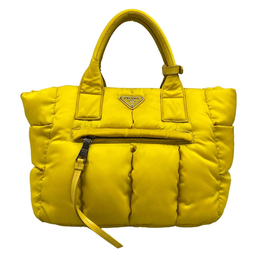 Prada Handbag Tessuto Bomber Yellow