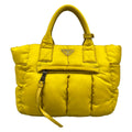 Prada Handbag Tessuto Bomber Yellow