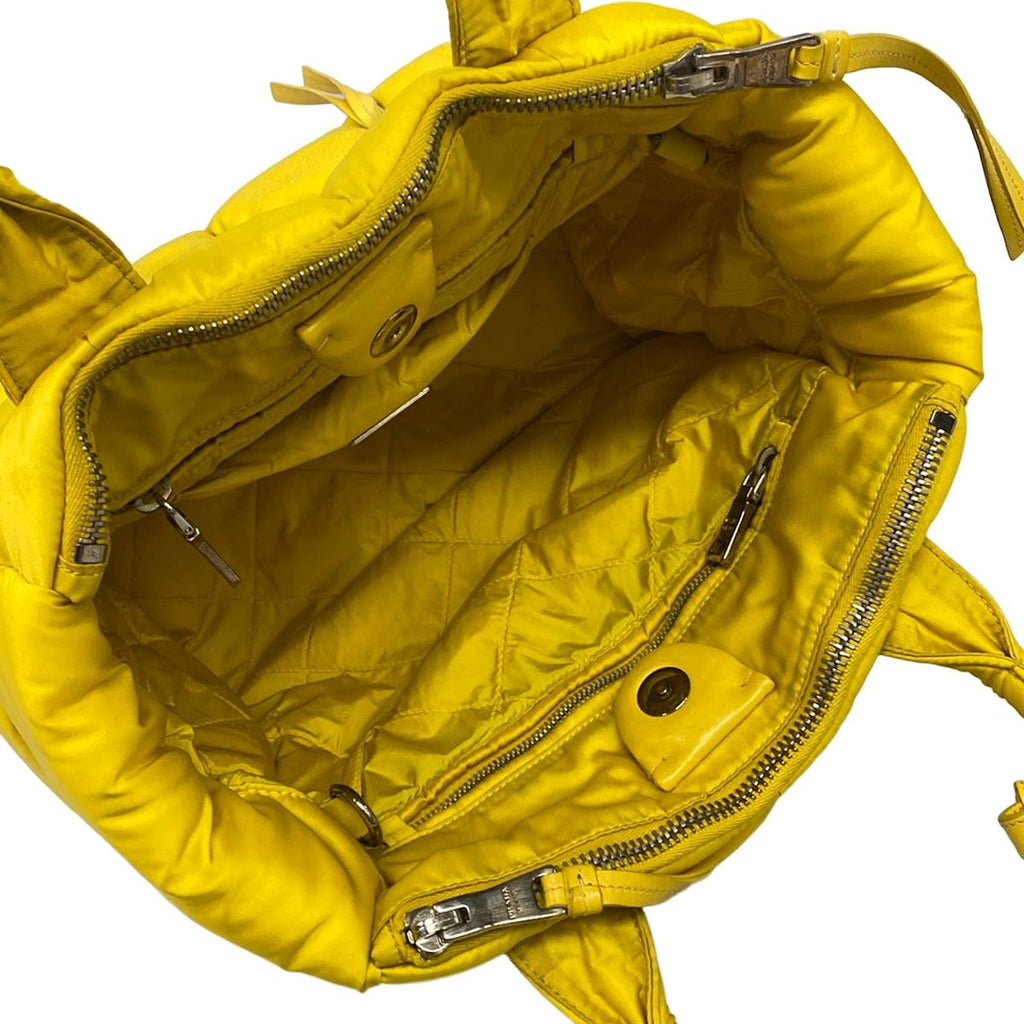 Prada Handbag Tessuto Bomber Yellow — view 7