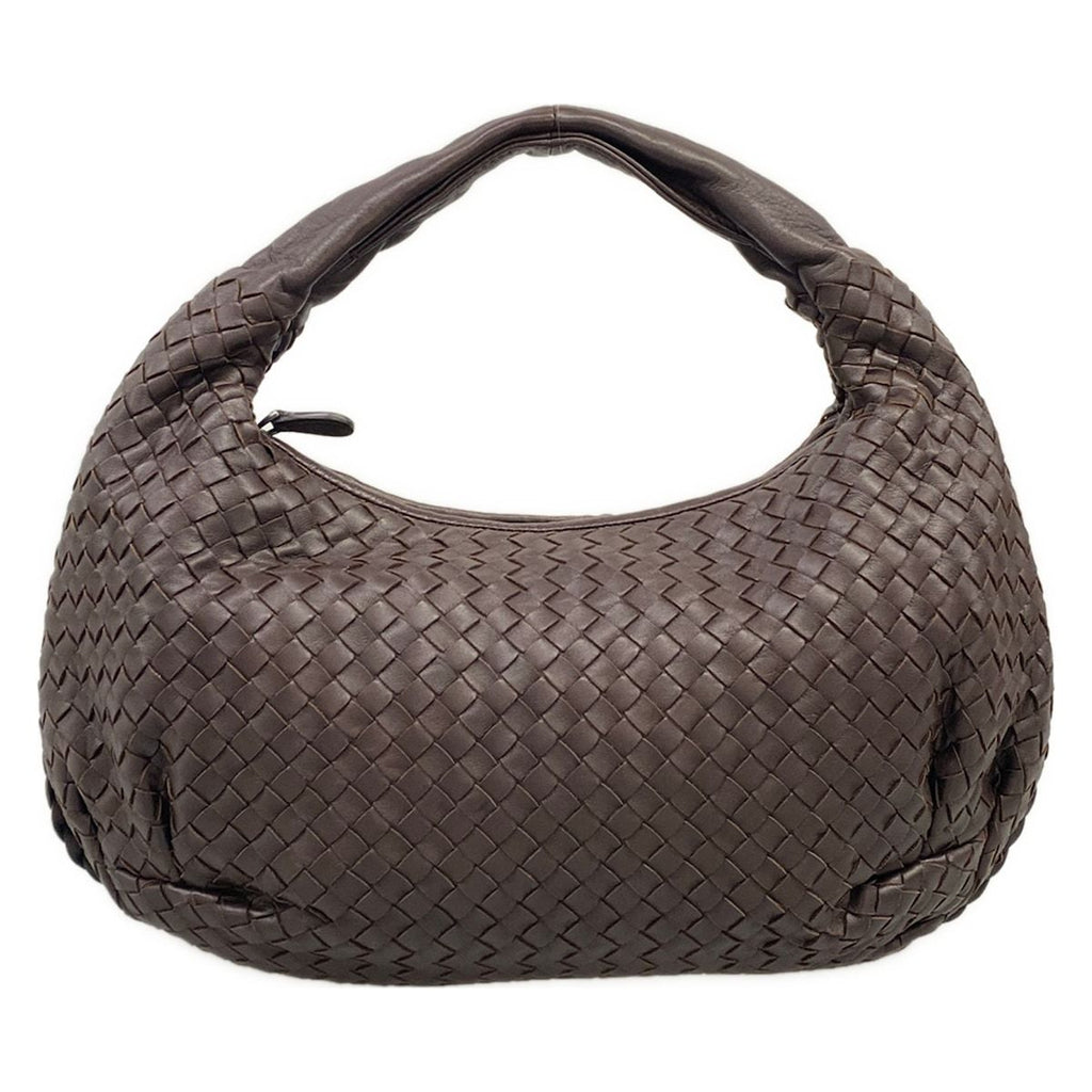 Bottega Veneta Handbag Intrecciato Dark Brown Leather