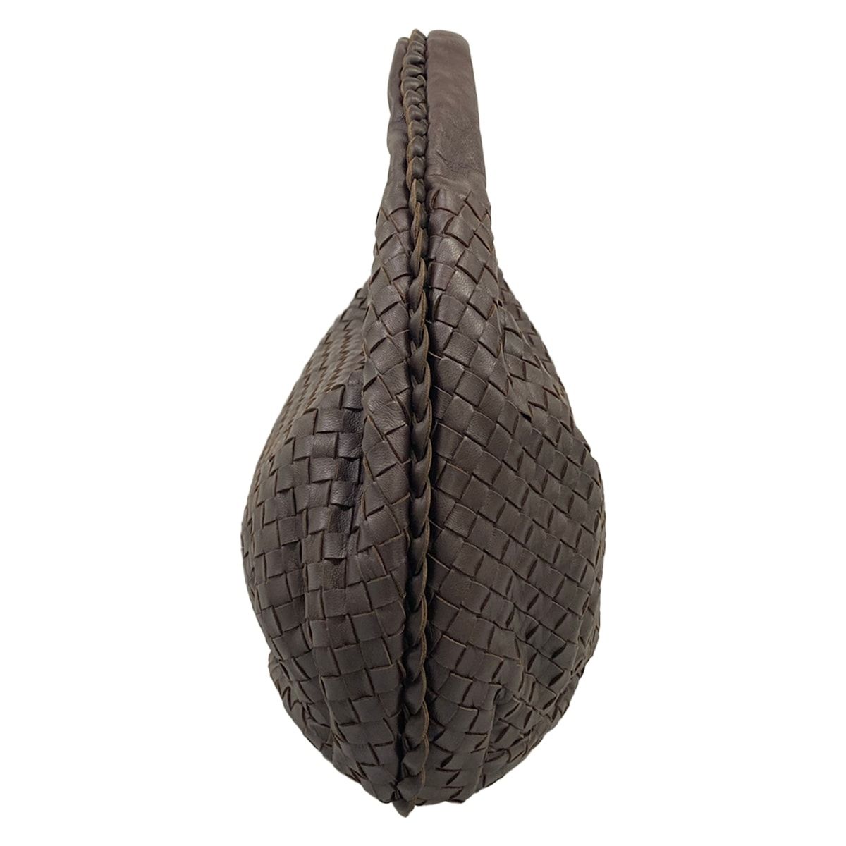 Bottega Veneta Handbag Intrecciato Dark Brown Leather — view 2