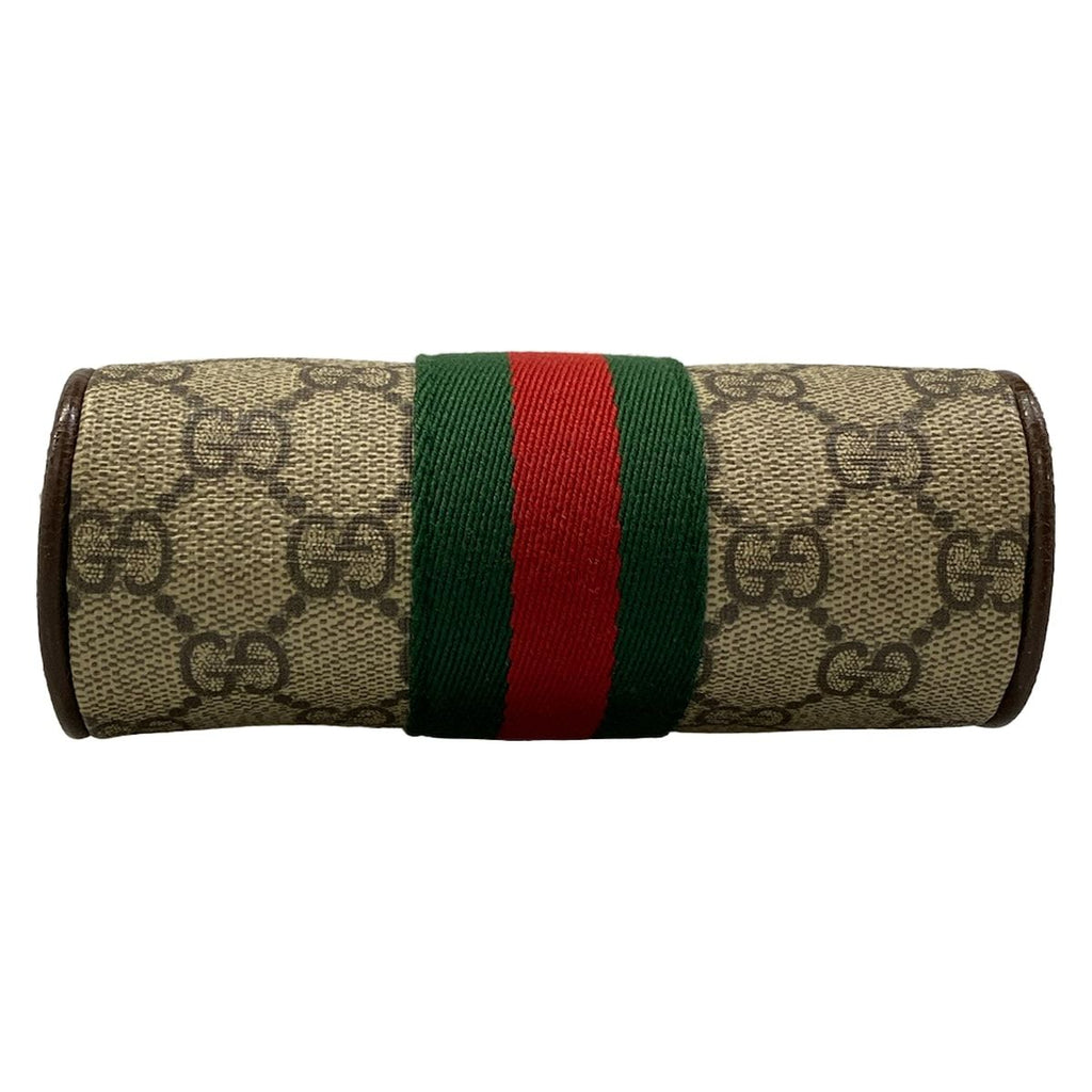 Gucci Shoulder Bag Ophidia Beige Dark Brown Leather — view 5