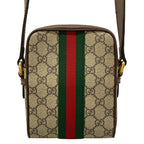 Gucci Shoulder Bag Ophidia Beige Dark Brown Leather — view 3