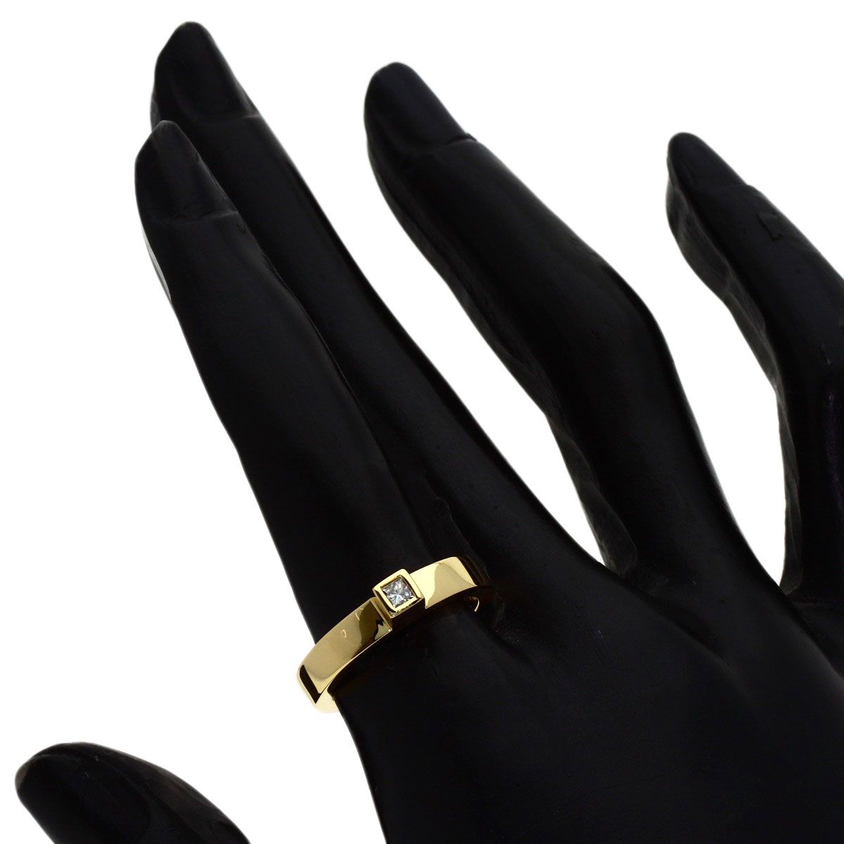Gucci Square Diamond Ring 18k Yellow Gold — view 7