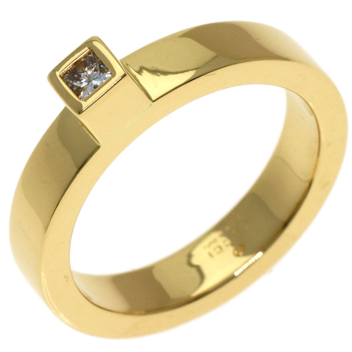 Gucci Square Diamond Ring 18k Yellow Gold — view 2
