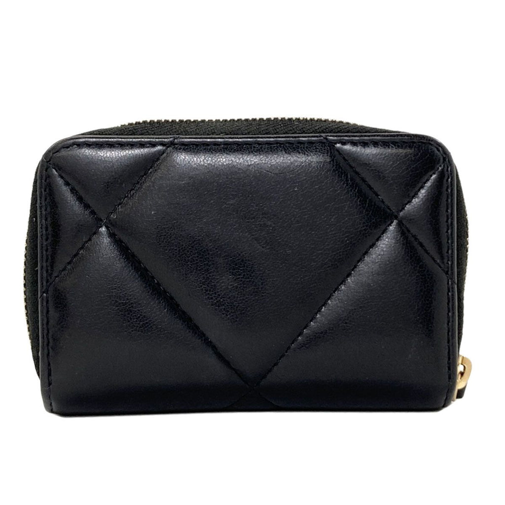 Chanel 19 Quilted Gold Coin Purse Lambskin — view 2