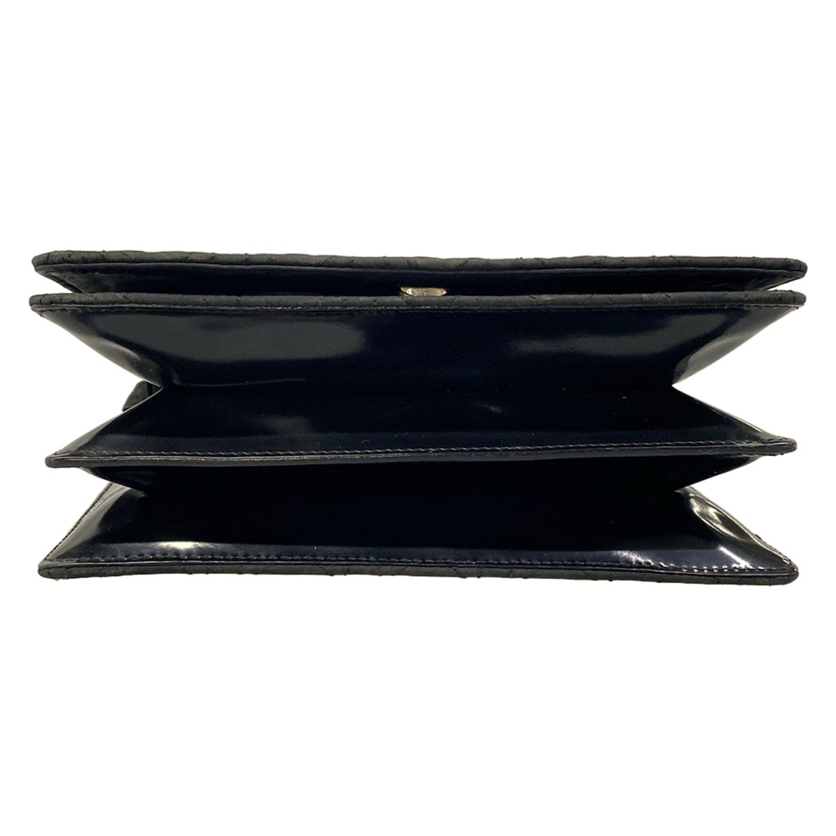 Dior Shoulder Bag Cannage Stitch Black Brown Plastic Chain — view 5