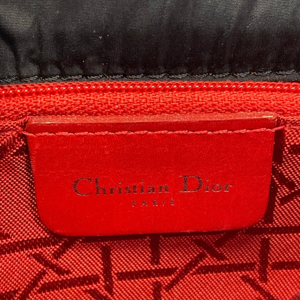 Dior Shoulder Bag Cannage Stitch Black Brown Plastic Chain — view 8