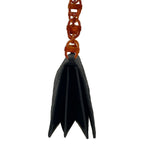 Dior Shoulder Bag Cannage Stitch Black Brown Plastic Chain — view 4