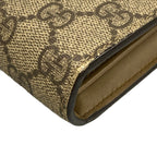 Gucci Wallet Dionysus GG Supreme Dark Brown Beige Chain Leather Shoulder Bag — view 7